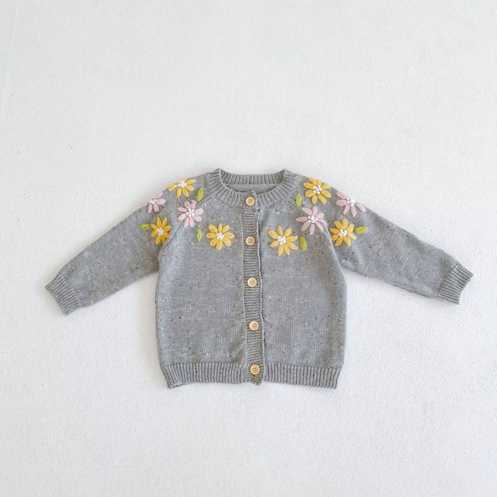 Girls' grey cardigan